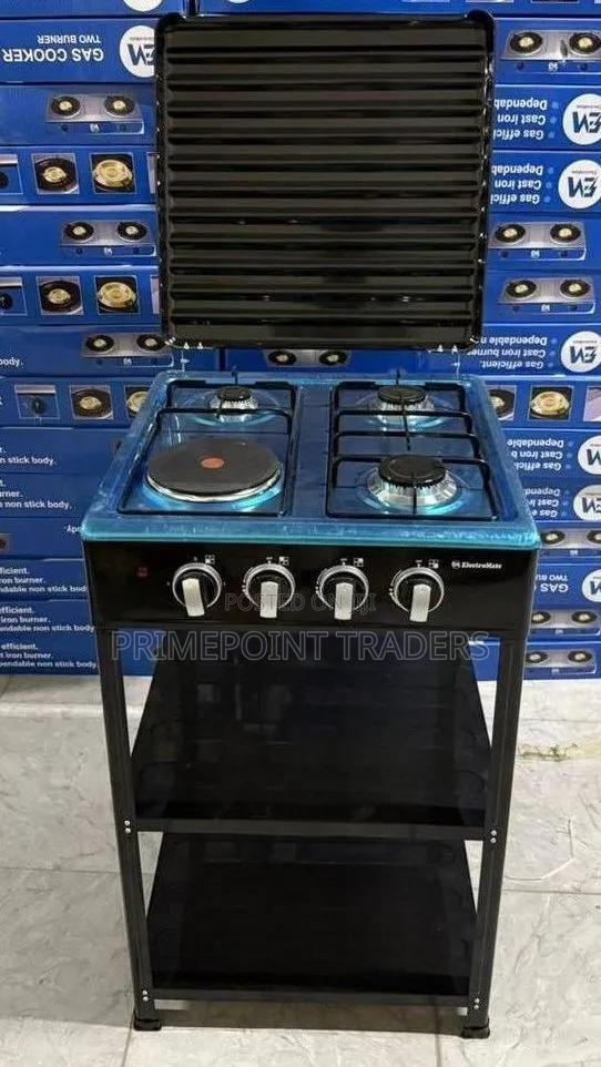 Electromate 3+1 Standing Cooker With Storage Shelves Efficient Spac - main view