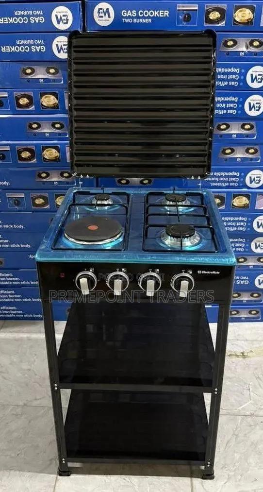 Electromate 3+1 Standing Cooker With Storage Shelves Efficient Spac - thumbnail 2