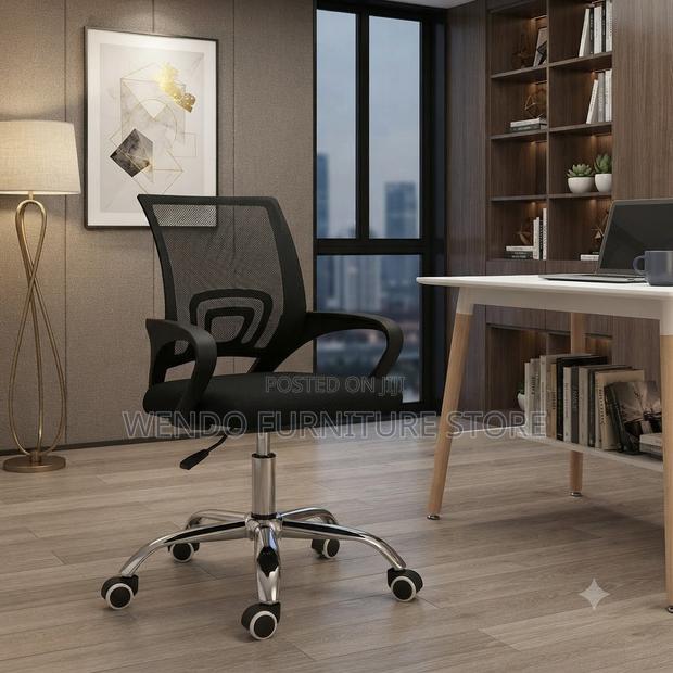 Office Chair; Mid Backrest Ergonomic Mesh Clerical Home Chairs - thumbnail 6