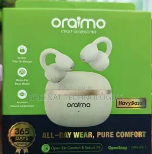 Oraimo OpenSnap OPN-373
 Open-Ear Wireless Earbuds Havybass