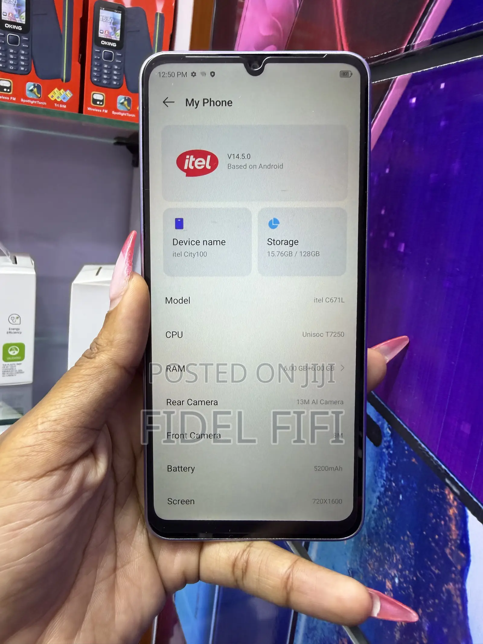 Itel City 100 128 GB Purple