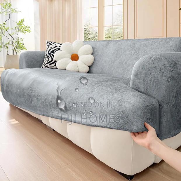 Sofa Cover Waterproof Soft Faux Leather Material - thumbnail 2