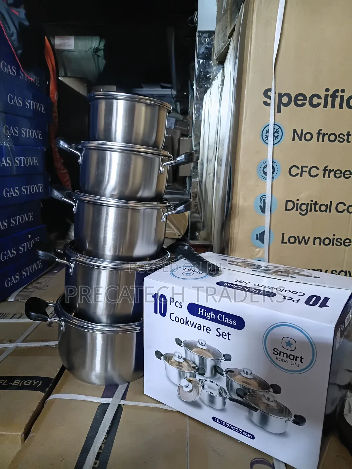 Smart Raha Jp 10PCS Stainless Steel Cookware