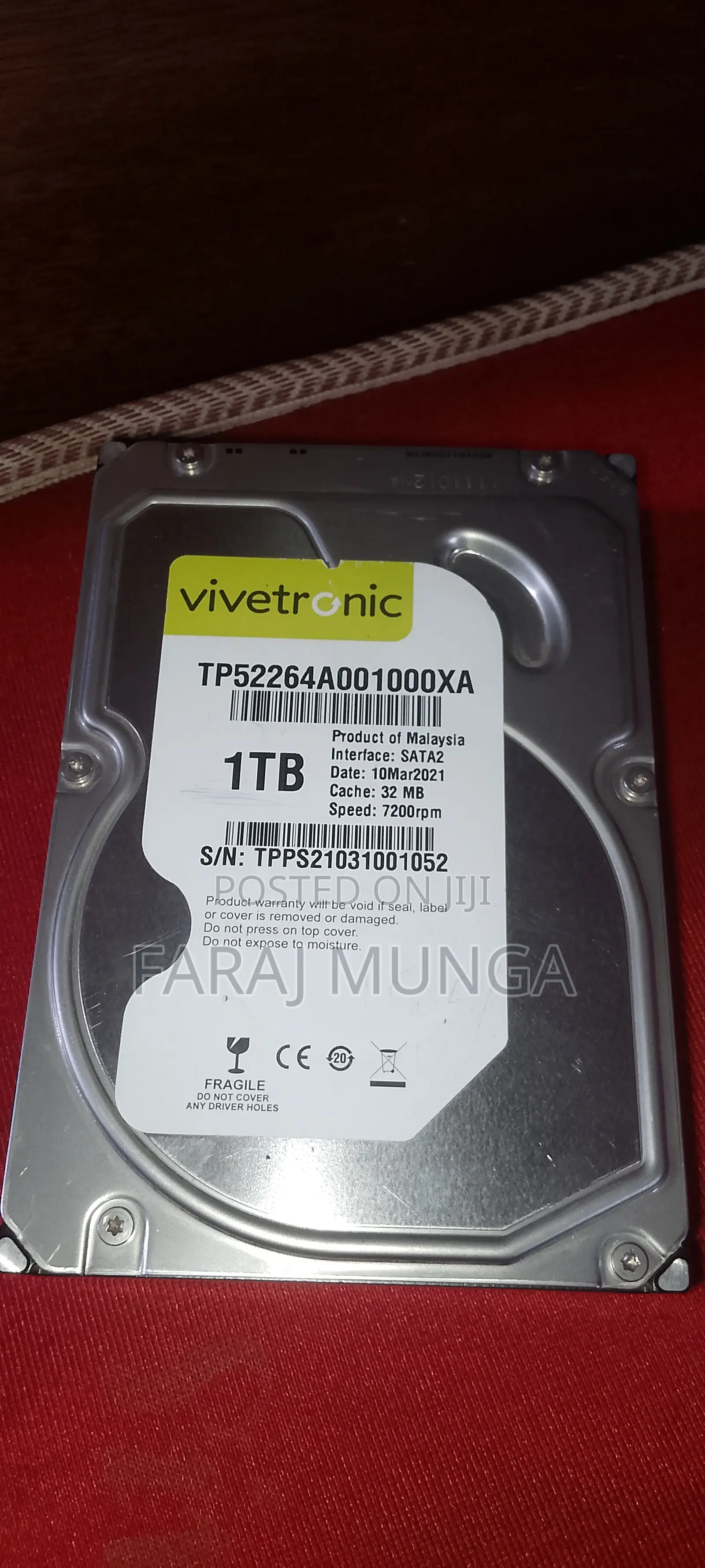 1TB VIVETRONIC Hard Drive