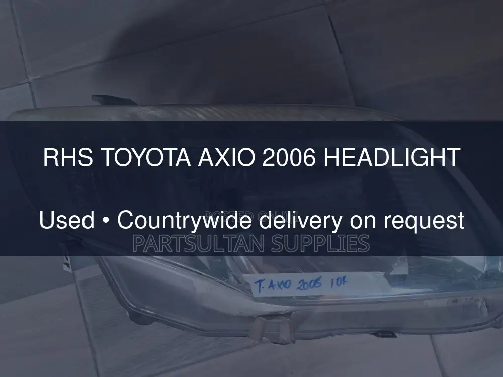 RHS Toyota Axio 2006 Headlight