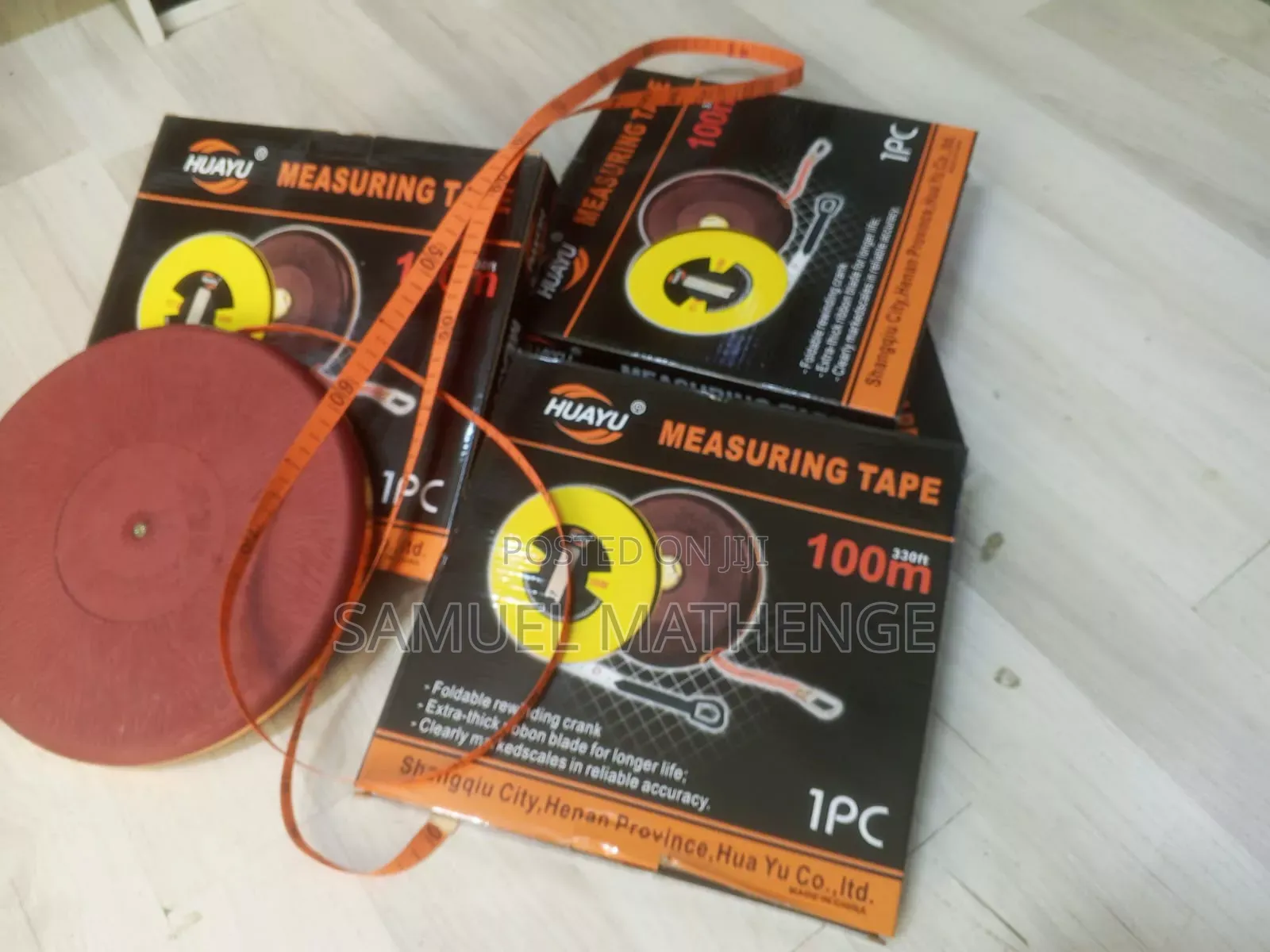 100m Fiberglass Measuring Tape – Open Survey Tape With Folding Crank