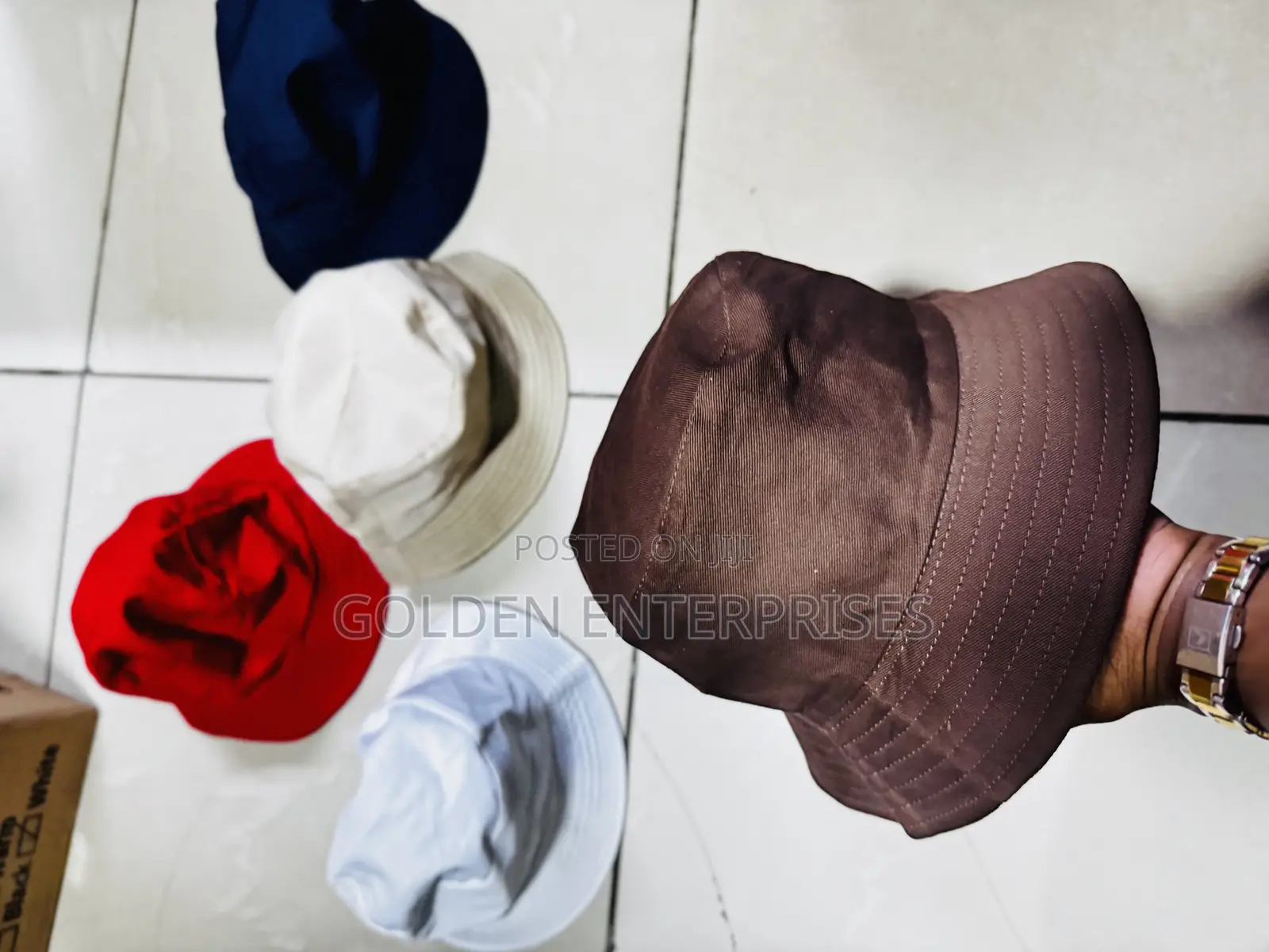 Dark Brown Adult Bucket Hat, 2 Sided