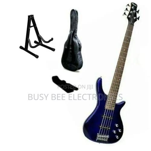 5 Strings Base Guitar With Stand, Belt and Bag - main view