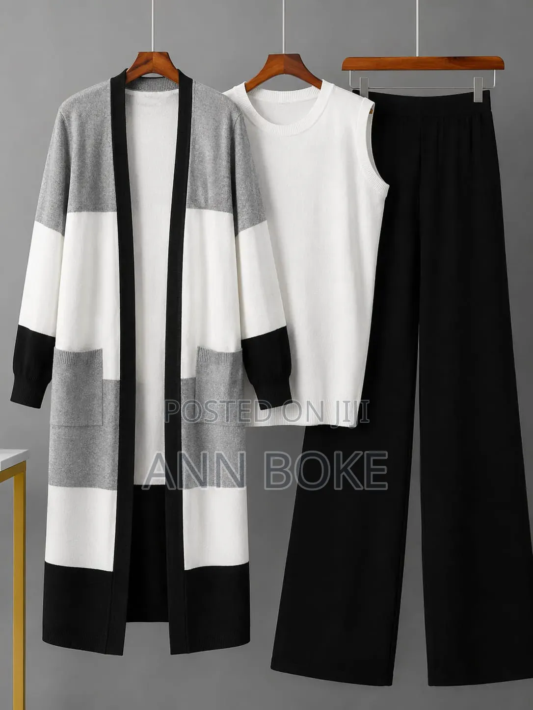Elegant 3-Piece Knit Set Premium Quality
 Stylish Comfortable