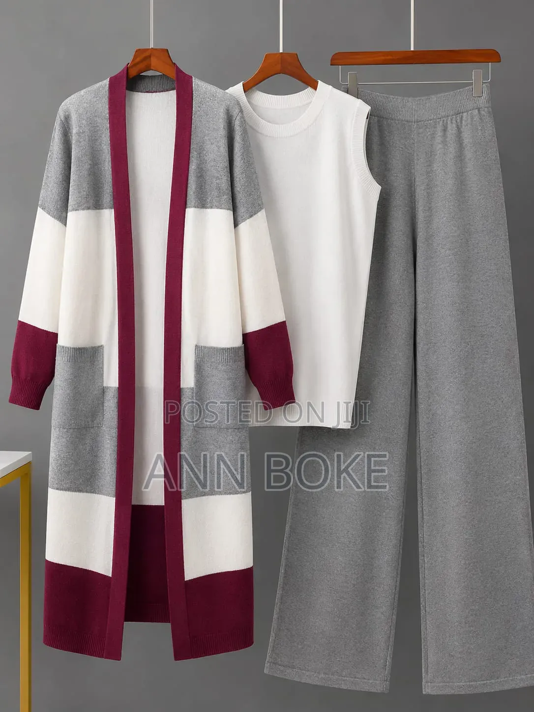 Elegant 3-Piece Knit Set Premium Quality
 Stylish Comfortable