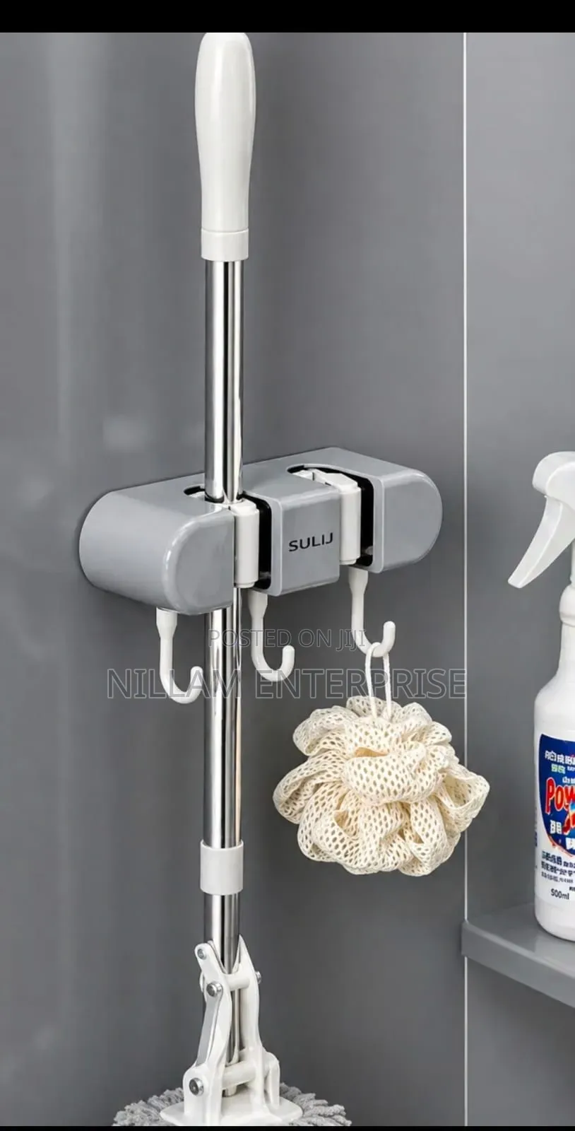 Non Slip Wall Mounted Mop Holder*