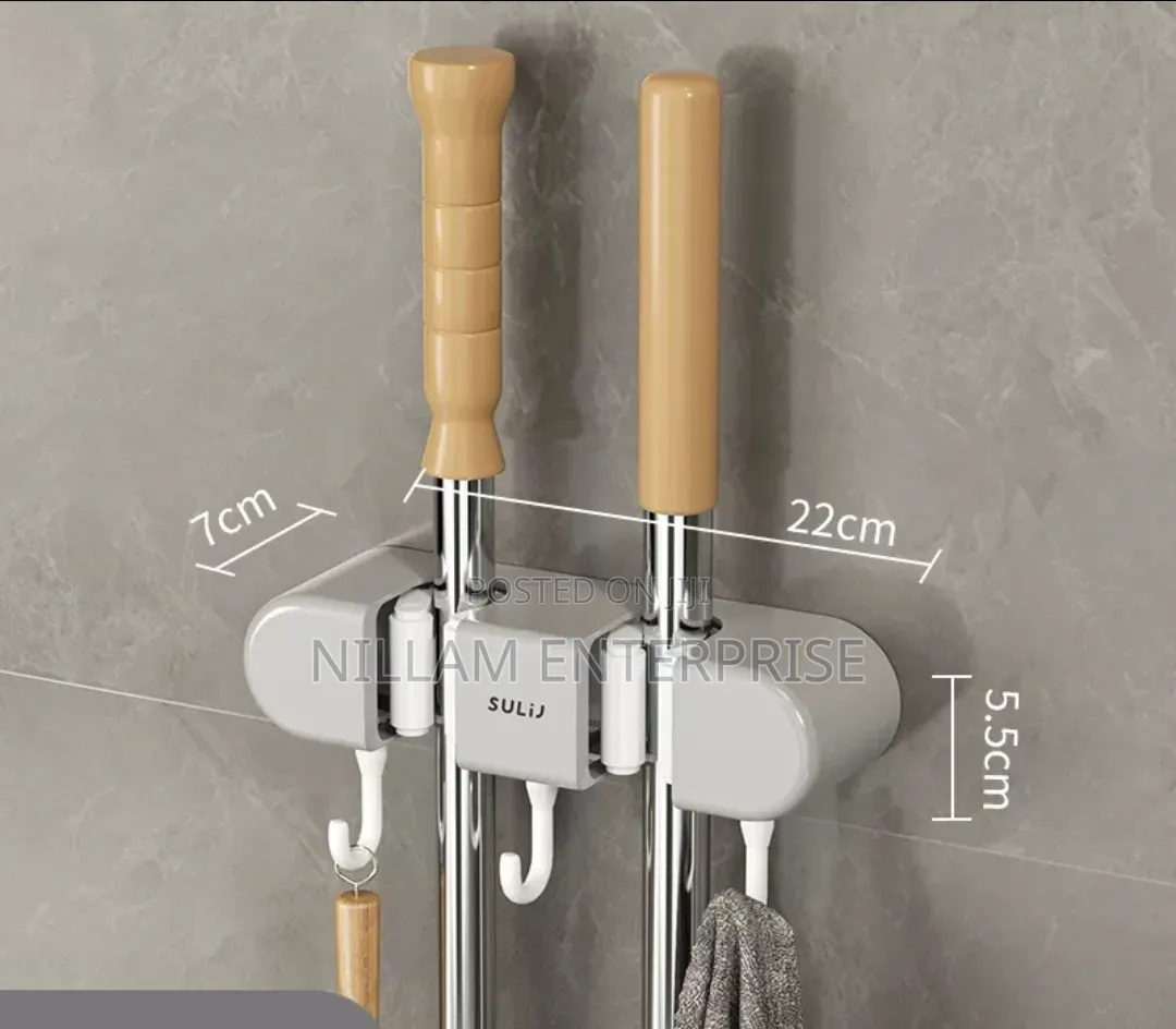 Non Slip Wall Mounted Mop Holder*