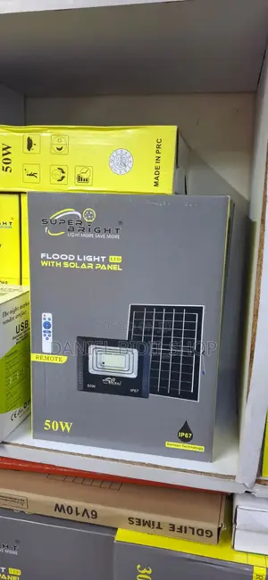 Super Bright 50 Watts Solar Floodlight With Solar Panel