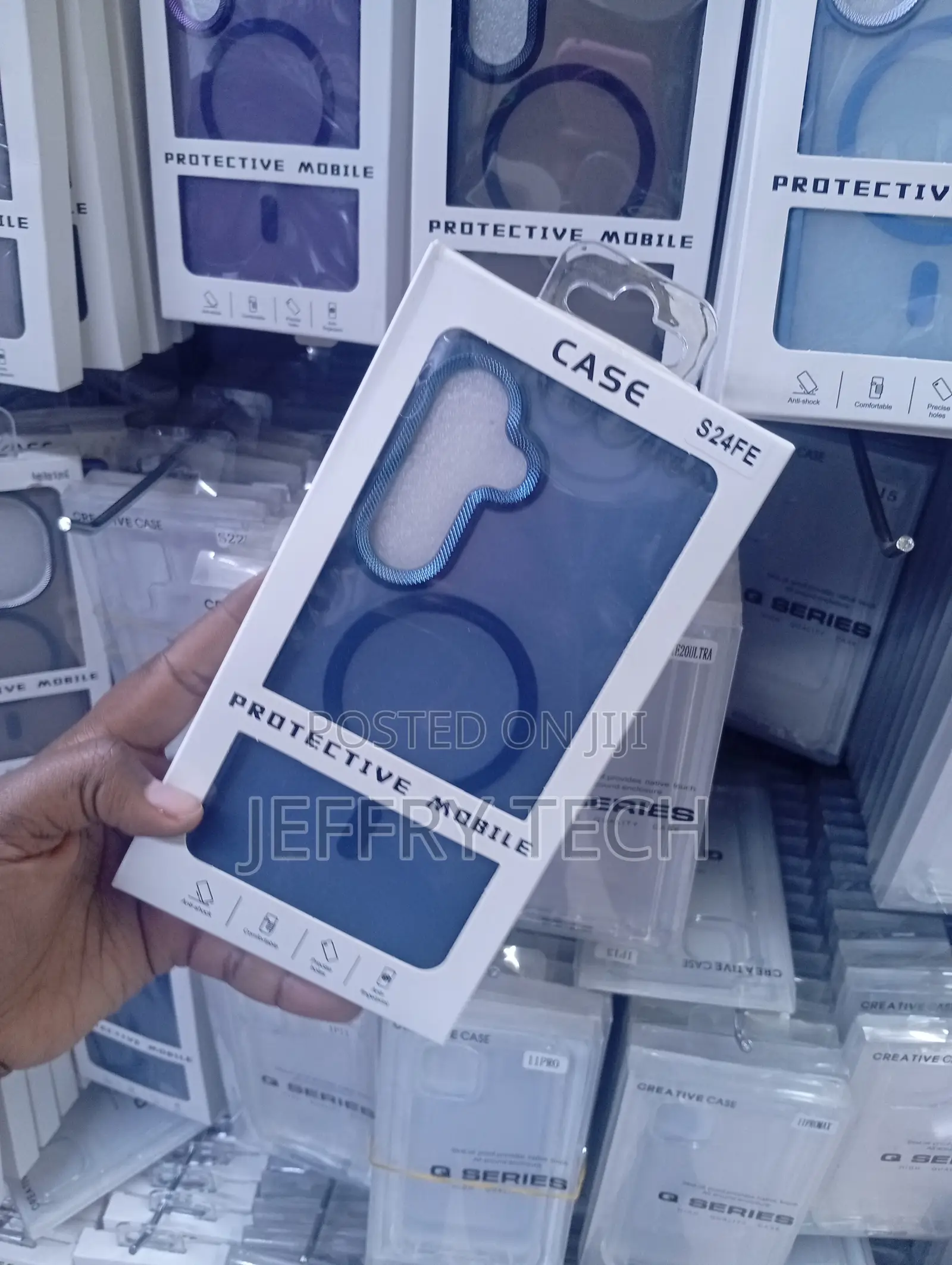 Samsung Galaxy S24FE Semi-Translucent Blue Backplate Cover