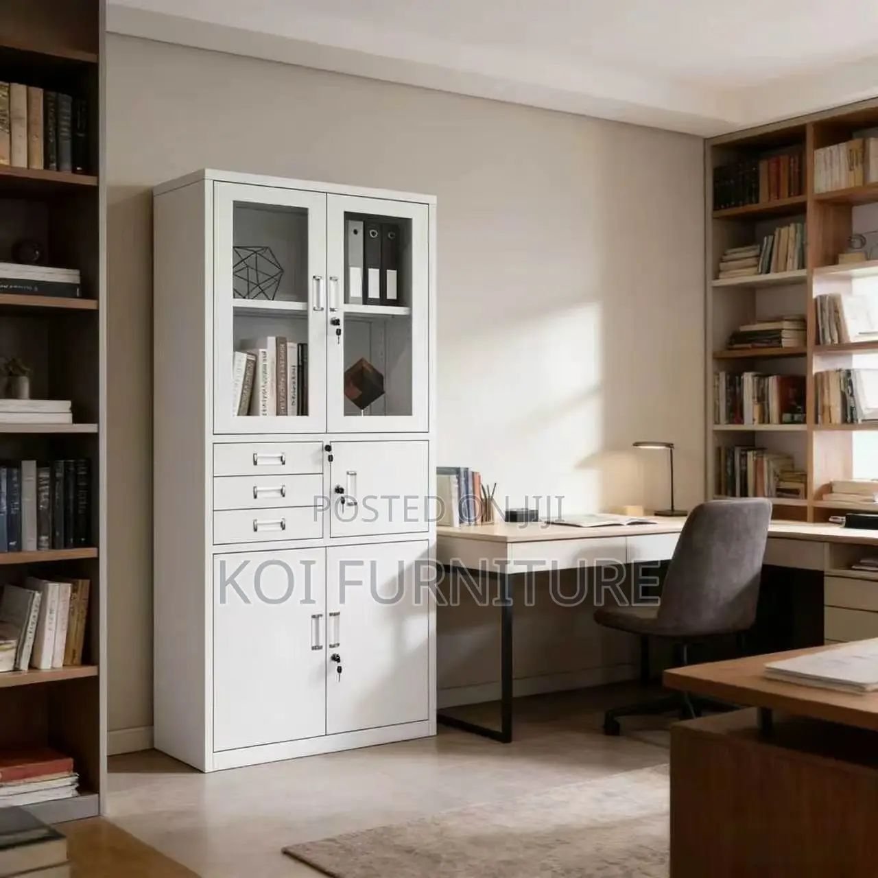 Office Cabinet; Two Doors Steel Filing Cabinet (With Safe)