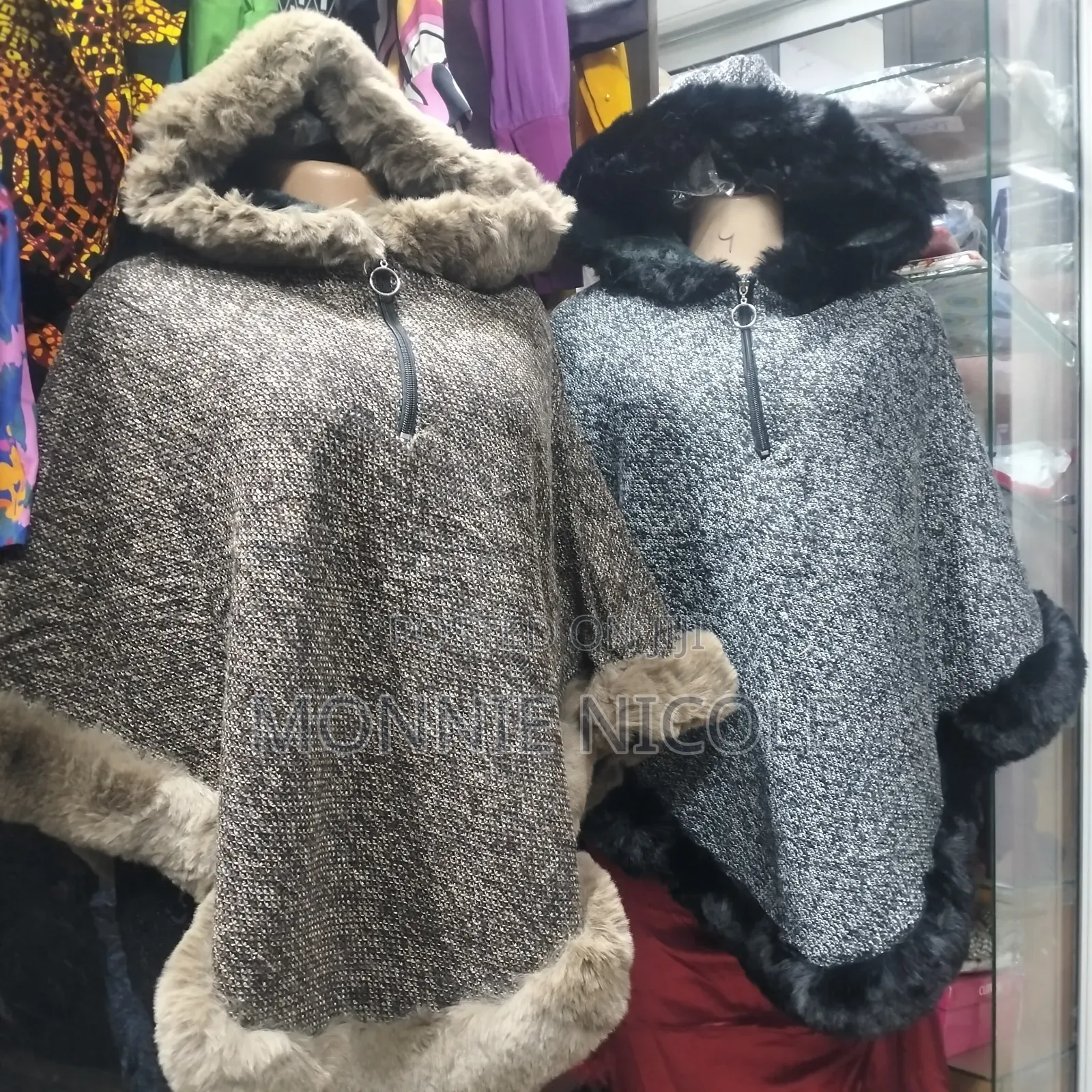 Olive Women Poncho Hoodie