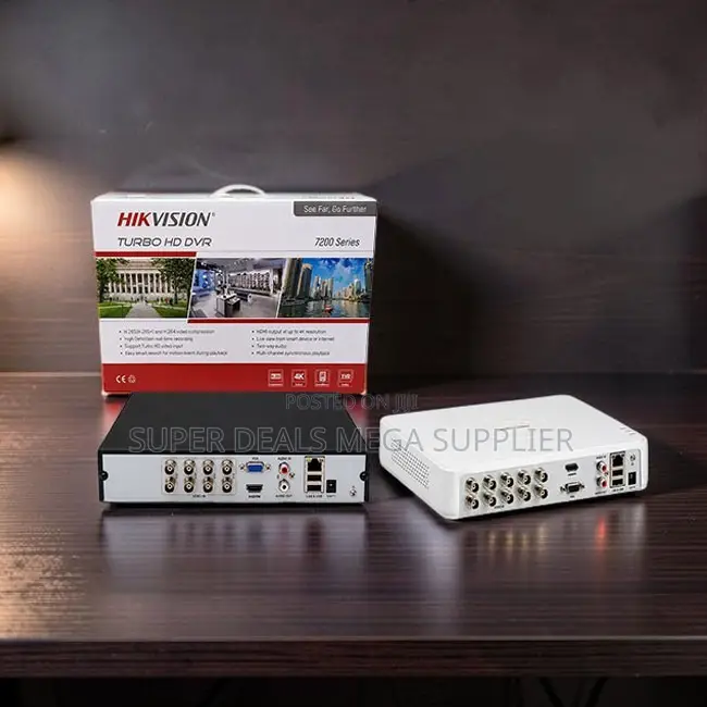 Turbo HD Hikvision 4 Channel, 8 Channel Upto 1080P DVR Machine