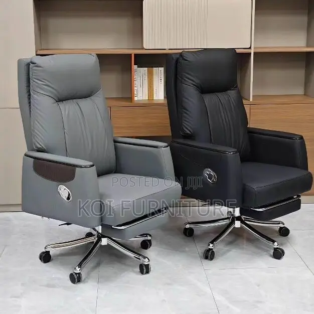 Office Chairs; Erginomic Executuve Leather Offuce Seatr With Footrest
