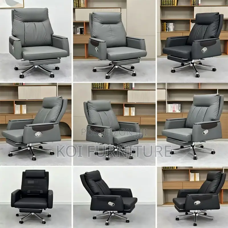 Office Chairs; Erginomic Executuve Leather Offuce Seatr With Footrest