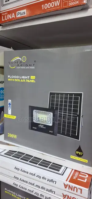 Super Bright 200 Watts Solar Floodlight With Solar Panel