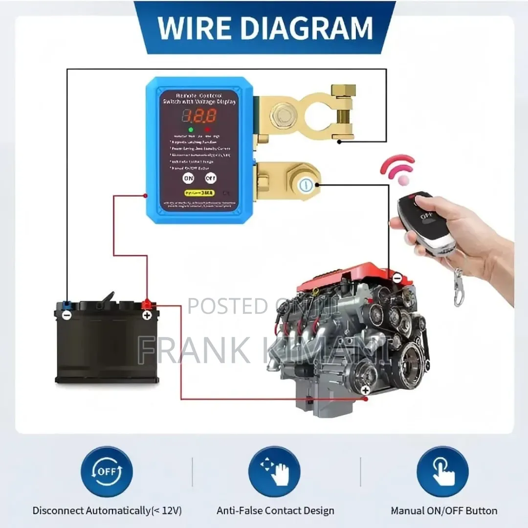 Remote Battery Disconnect Switch Anti Theft