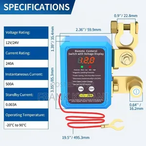 Remote Battery Disconnect Switch Anti Theft