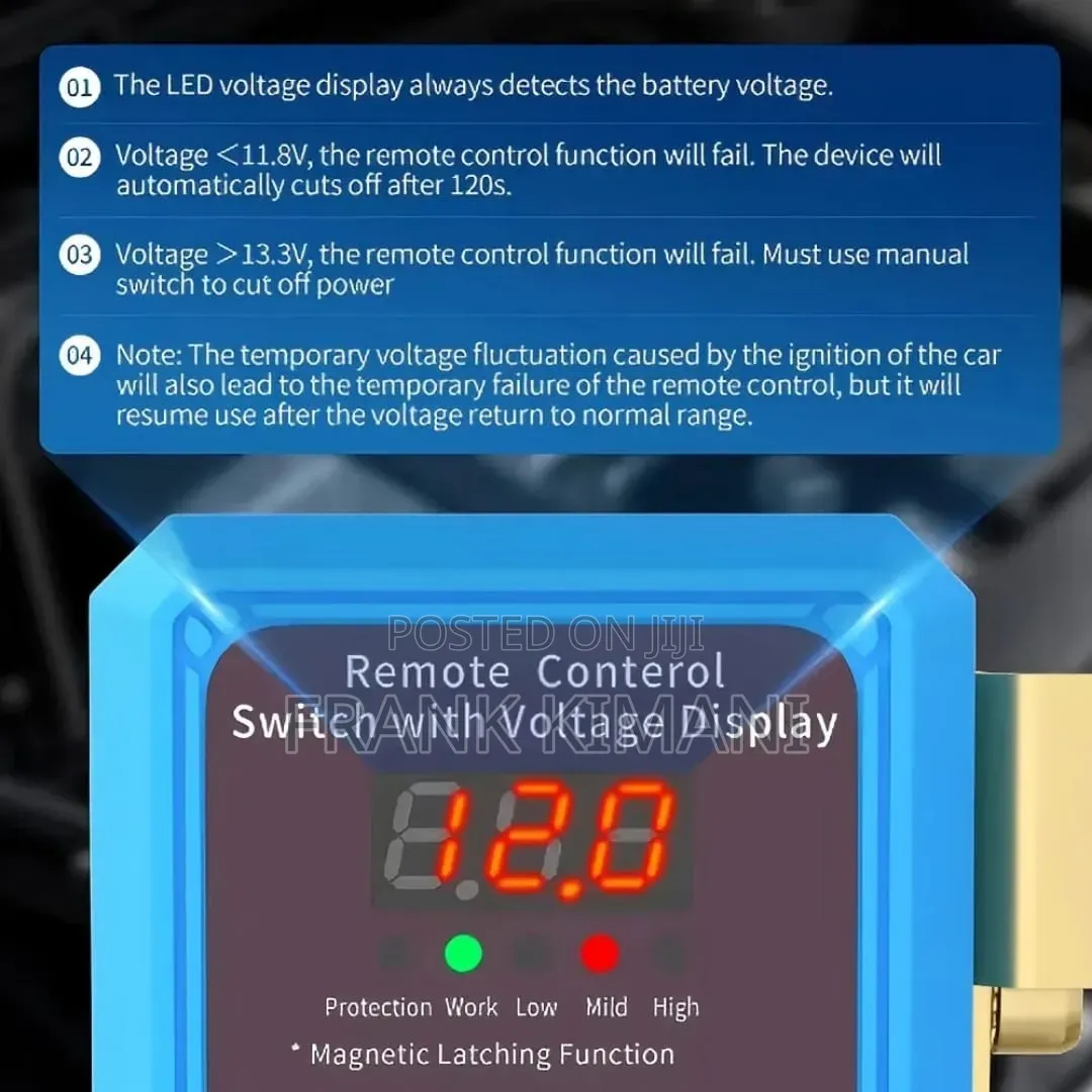 Remote Battery Disconnect Switch Anti Theft