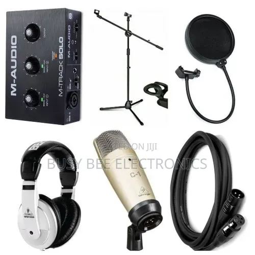Behringer C1,M Solo Soundcard , Pop Filter ,Stand ,Wire Complete Set