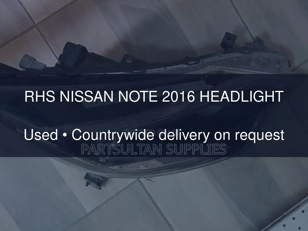 RHS Nissan Note 2016 Headlight