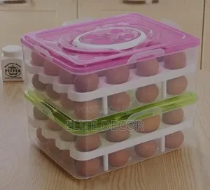 2-Layer 32-Egg Storage Organizer Tray for Refrigerator
