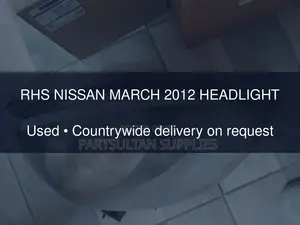 RHS Nissan March 2012 Headlight