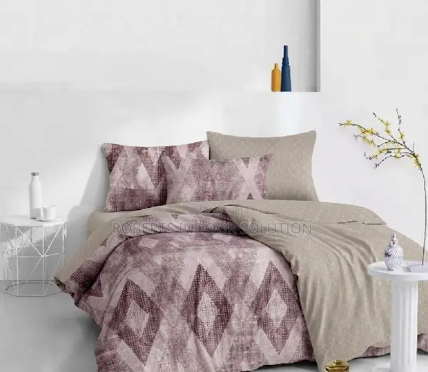 Diamond Cotton Binded Duvet Set 5x6 | Bedsheet + 2 Pillowcases