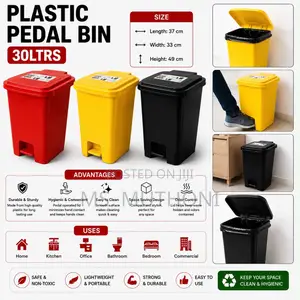 30 Litres (Plain) Hard Plastic Dustbin