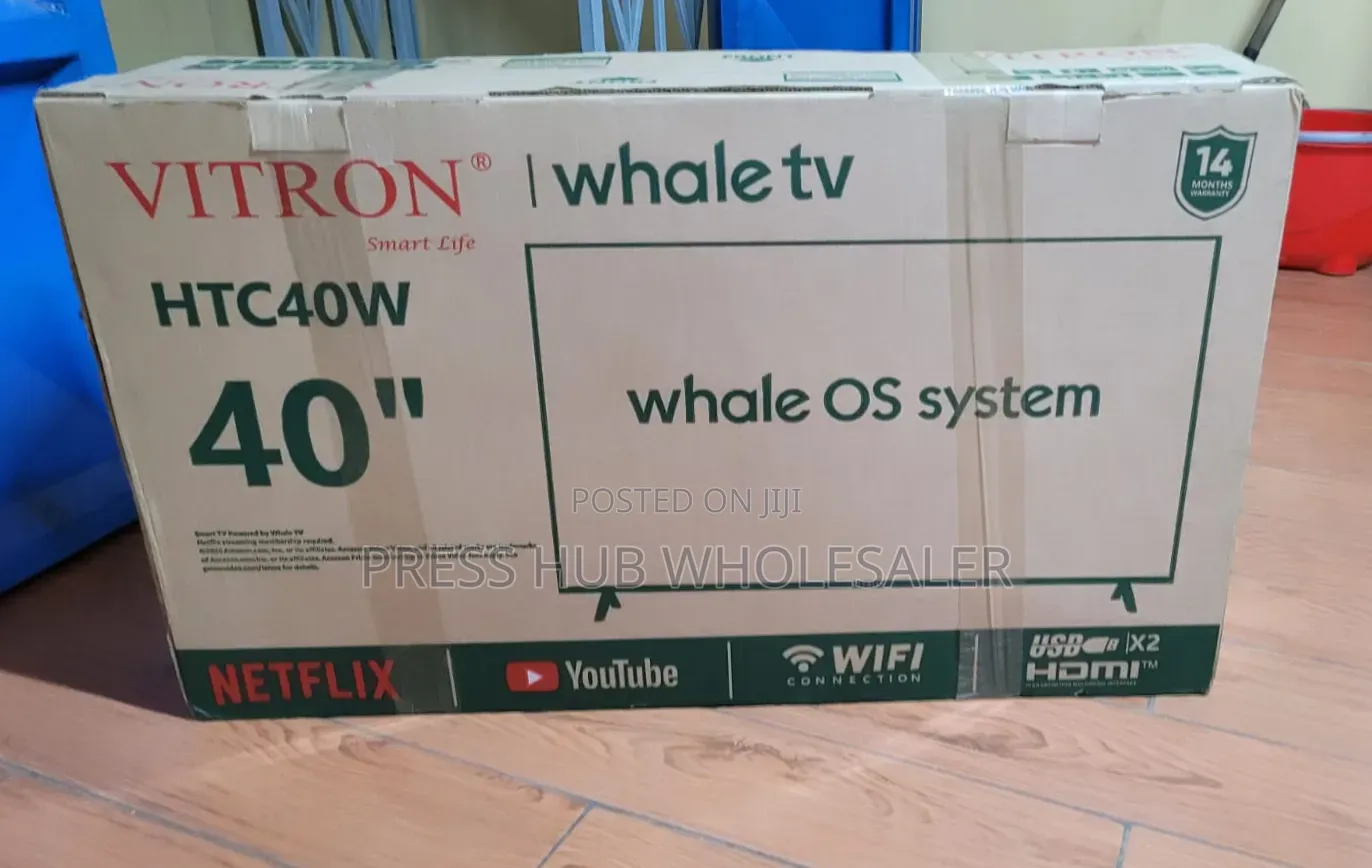 Vitron 40" Whale OS Smart Television – Fast Streaming WiFi