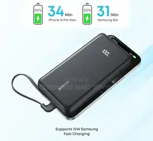 Anker Zolo Power Bank 20,000mAh (, 22.5w, Built in USB-C Cable