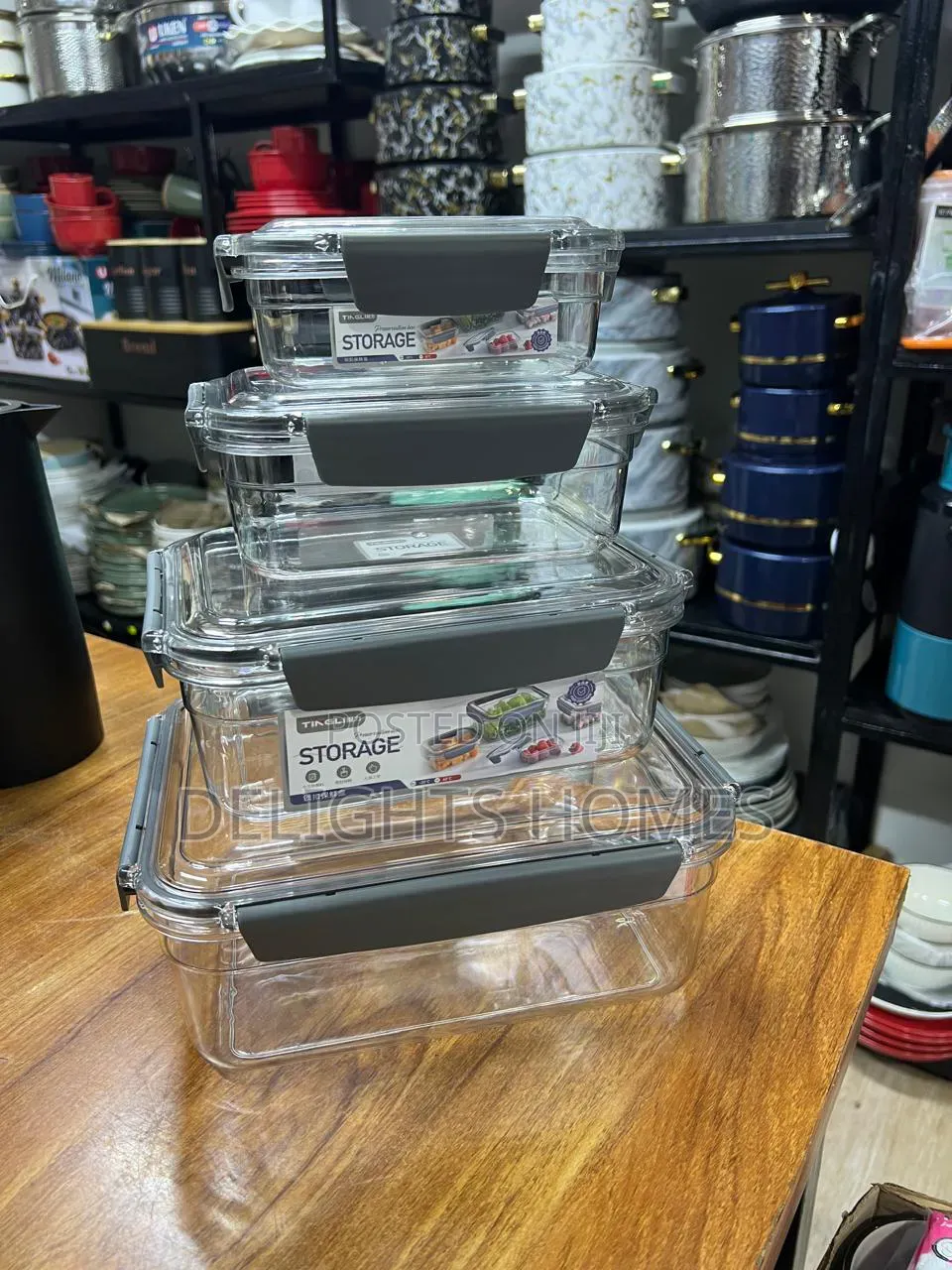Big Sizes Acrylic Storage 4 PC Container Set