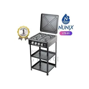 Nunix 4 Burner Full Gas Table Top Cooker With Shelves
