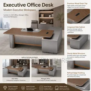 Office Desk; 1.6 Meters Executive Advanced Office Desk in L Shape