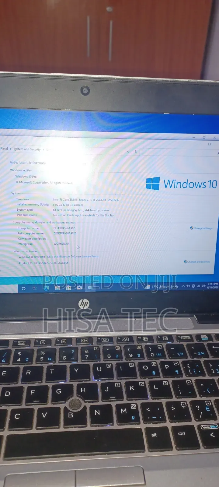 Laptop HP EliteBook 840 G6 8GB Intel Core i5 HDD 500GB