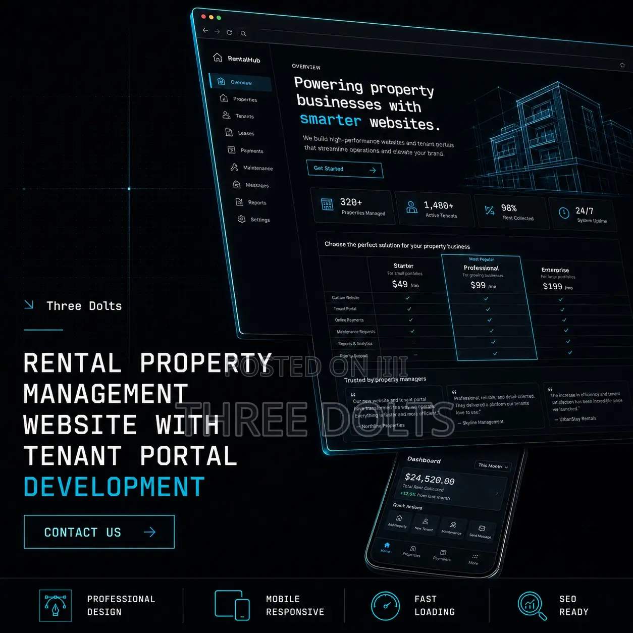 Rental Property Management Website With Tenant Portal Development