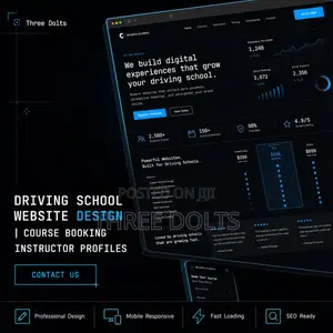 Driving School Website Design | Course Booking Instructor Profiles