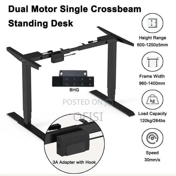 Office Desk; 180cm Height Adjustable Electric Desk - thumbnail 8