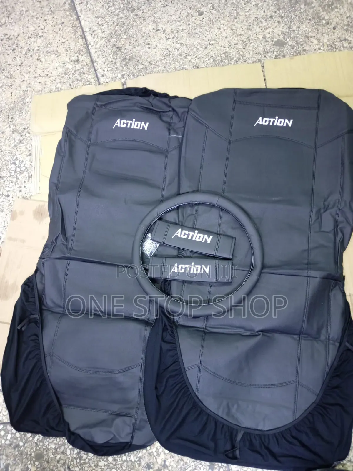 Action Leather Protective Seat Covers With Steering Cover