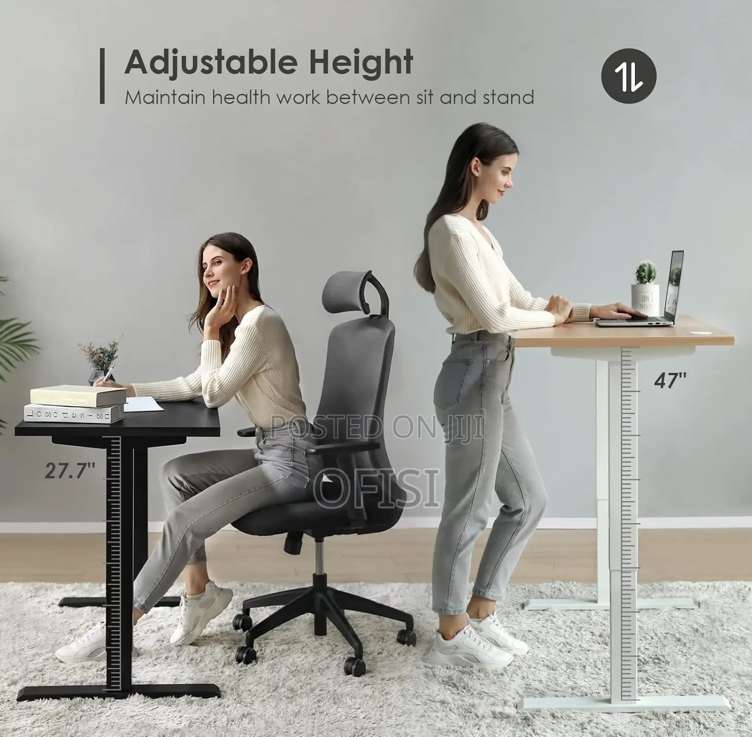 Office Desk; 180cm Height Adjustable Electric Desk