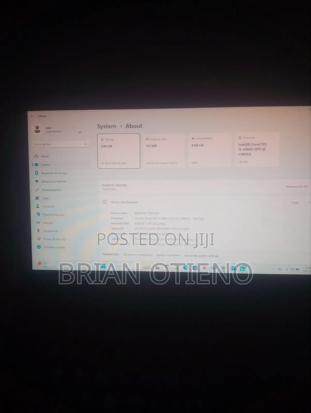 Laptop Lenovo ThinkPad X240 8GB Intel Core i5 SSD 250GB
