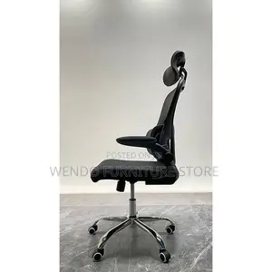 Office Chairs; Orthopedic White Office Chair With Flip Up Armrest