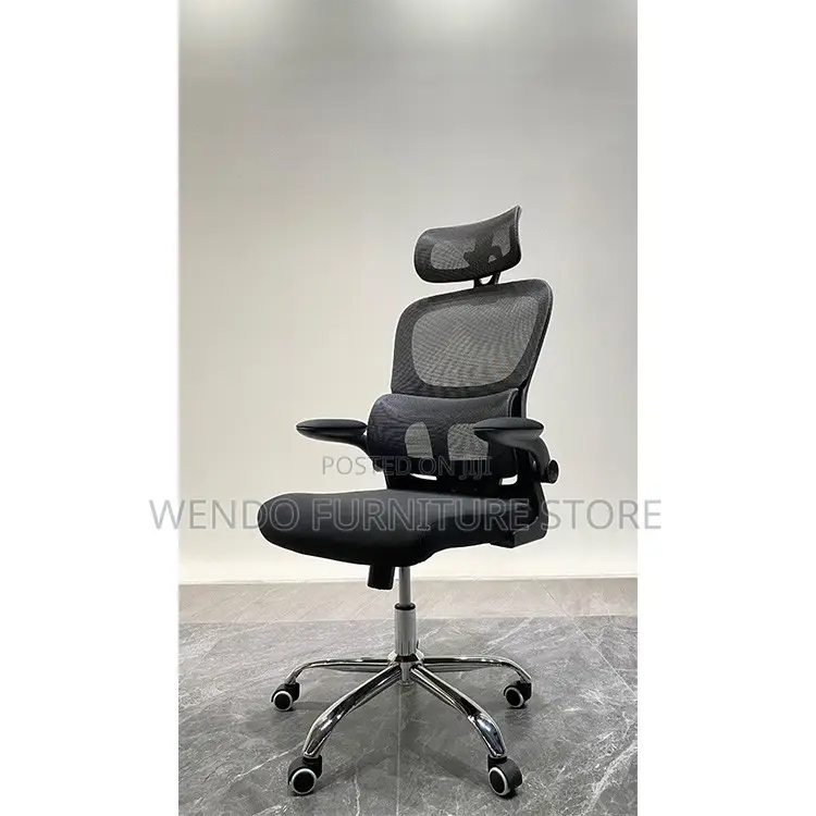 Office Chairs; Orthopedic White Office Chair With Flip Up Armrest