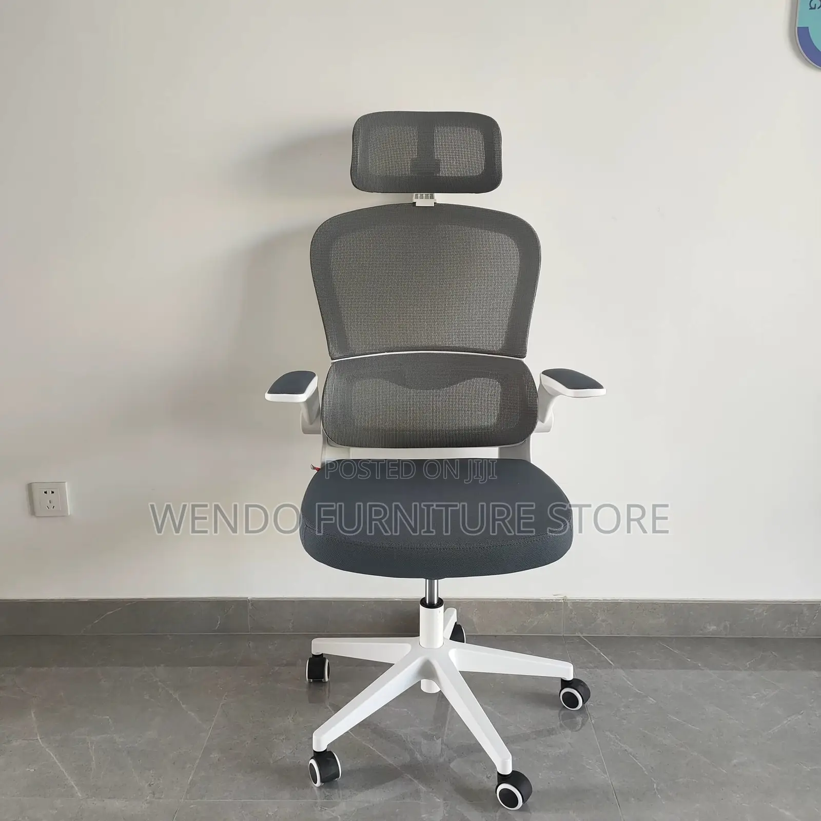 Office Chairs; Orthopedic White Office Chair With Flip Up Armrest