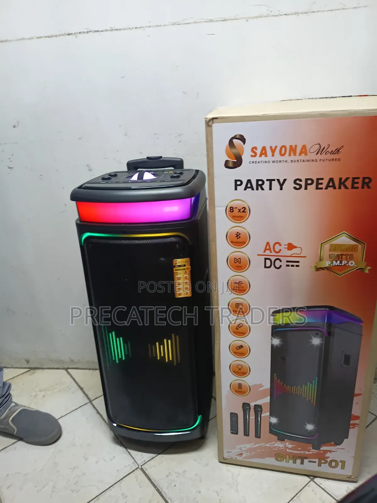 Sayona Worth Bluetooth Party Speaker 20000W PMPO