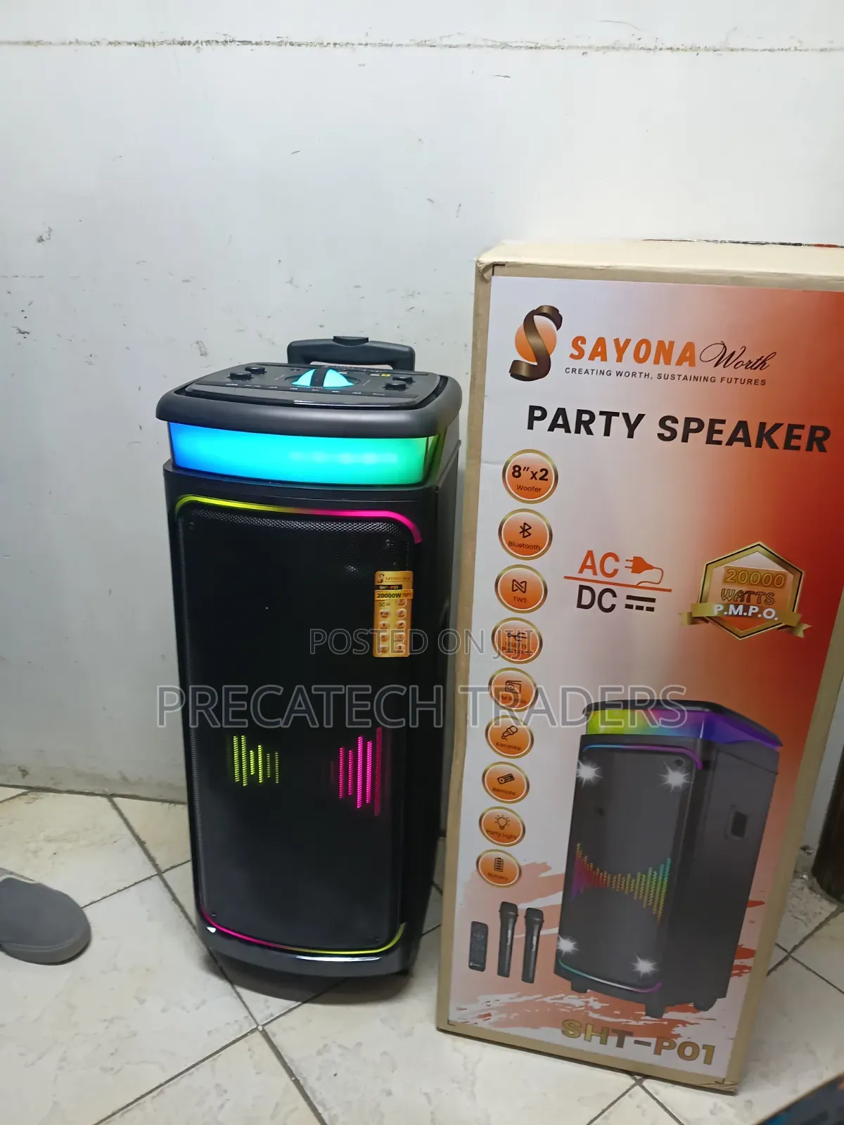 Sayona Worth Rechargeable Party Speaker With Wireless Mic